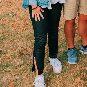 Missguided leather pants with slit